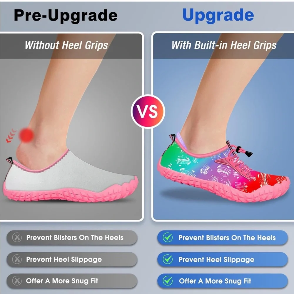 Crova NEW Built-in Heel Grips Water Shoes for Kids Girls